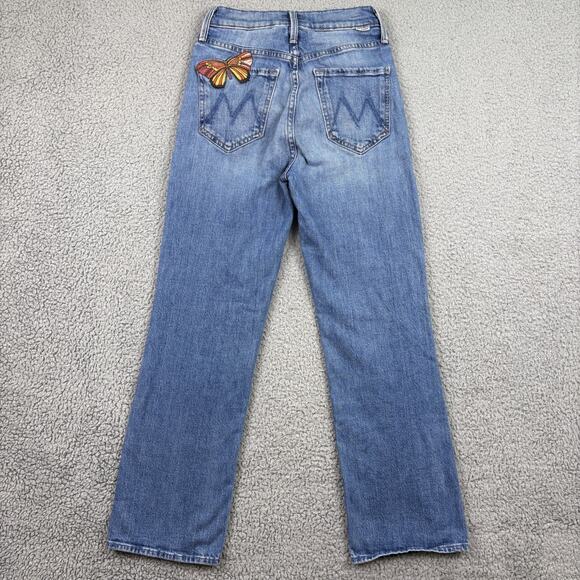 Mother Denim - Mother Jeans Womens 22x25 Blue Tripper Wander Dust Embroidered Butterfly Tag 24